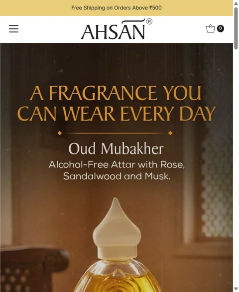 Ahsan Fragrances on a phone