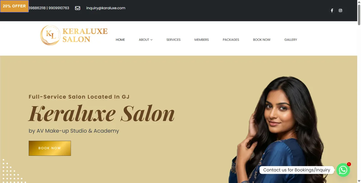 Keraluxe Salon, Vadodara logo
