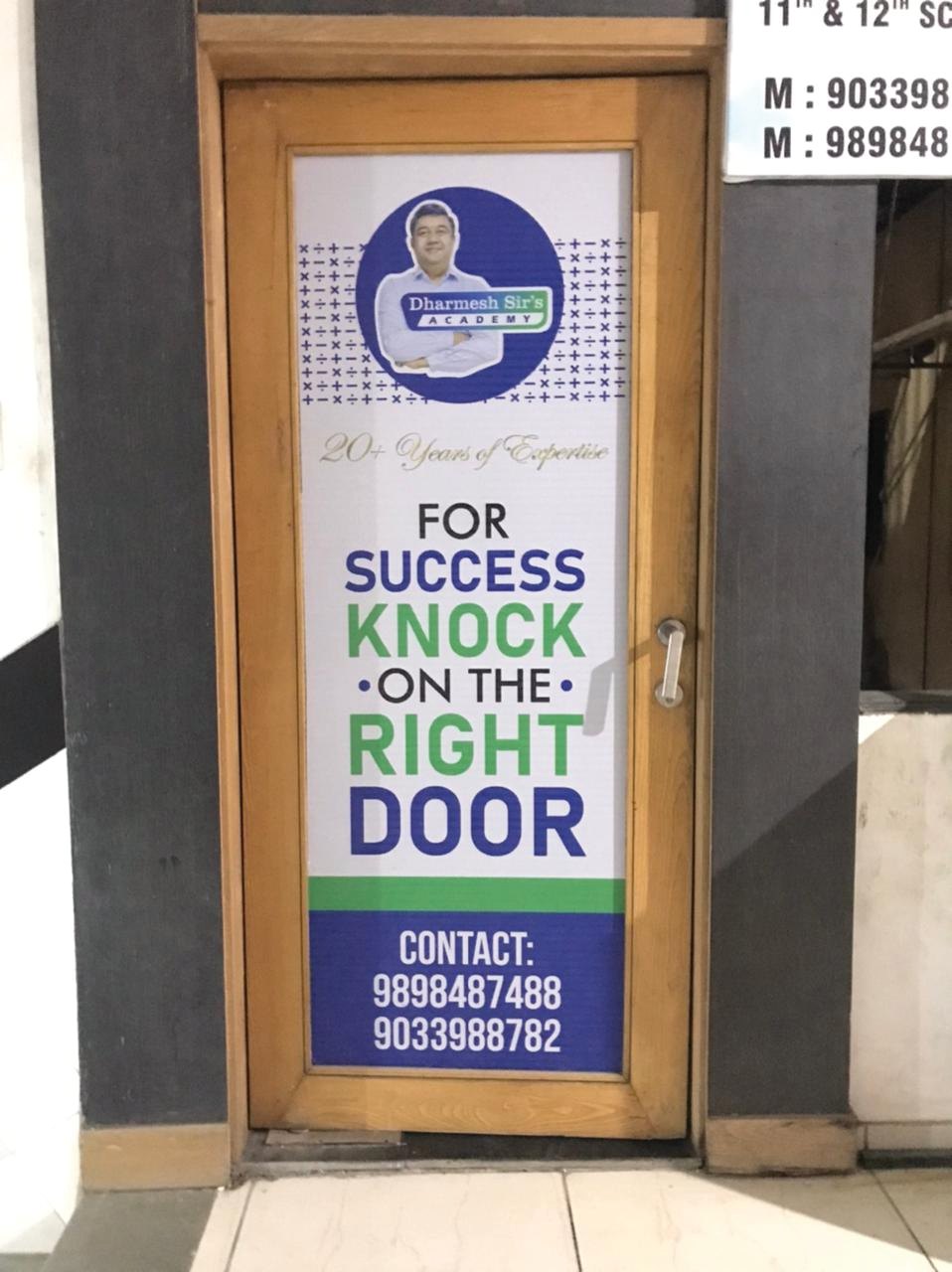 Signage at the door